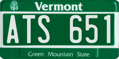 VT license plate ATS651