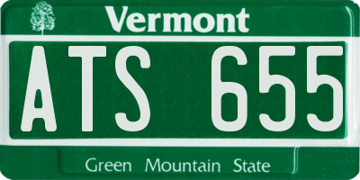 VT license plate ATS655