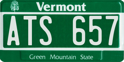 VT license plate ATS657