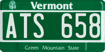 VT license plate ATS658