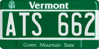 VT license plate ATS662