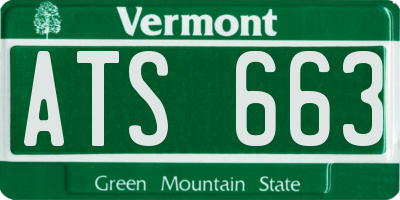 VT license plate ATS663