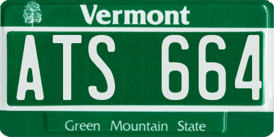VT license plate ATS664