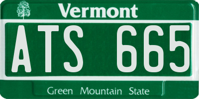 VT license plate ATS665