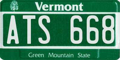 VT license plate ATS668