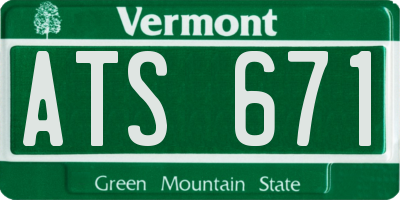 VT license plate ATS671