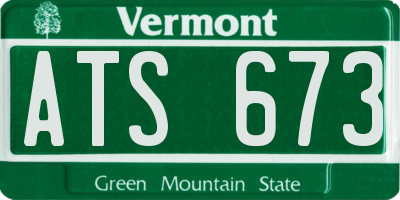 VT license plate ATS673