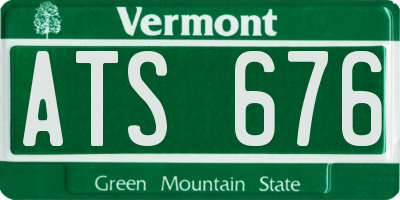 VT license plate ATS676