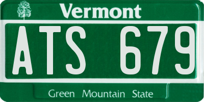 VT license plate ATS679