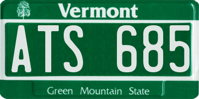 VT license plate ATS685