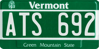 VT license plate ATS692