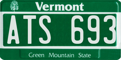 VT license plate ATS693