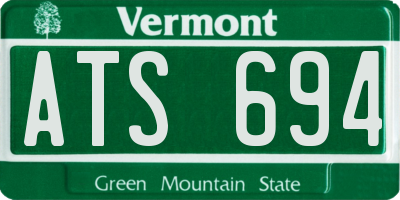 VT license plate ATS694