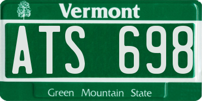 VT license plate ATS698