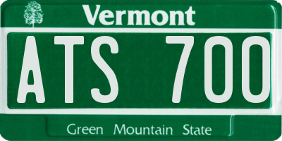 VT license plate ATS700