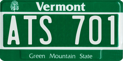 VT license plate ATS701