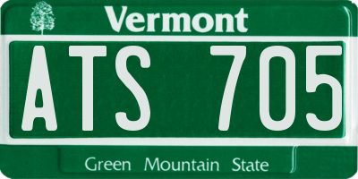 VT license plate ATS705