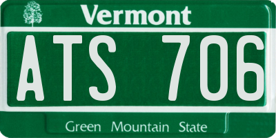 VT license plate ATS706