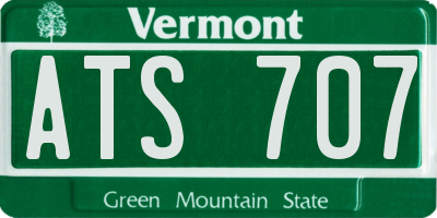 VT license plate ATS707