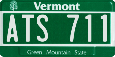 VT license plate ATS711