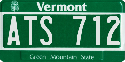 VT license plate ATS712