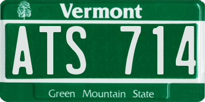 VT license plate ATS714