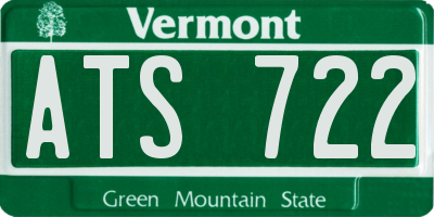 VT license plate ATS722