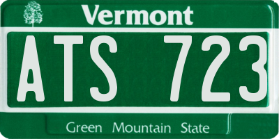 VT license plate ATS723