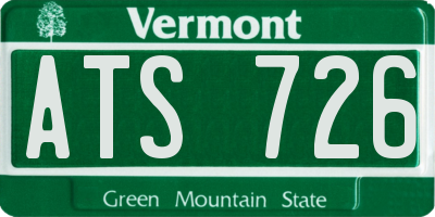 VT license plate ATS726