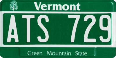VT license plate ATS729