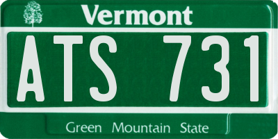 VT license plate ATS731