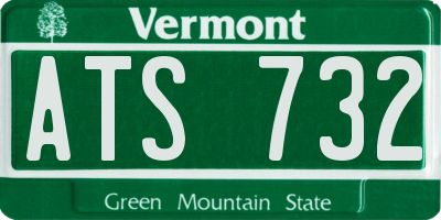 VT license plate ATS732