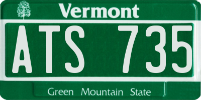 VT license plate ATS735