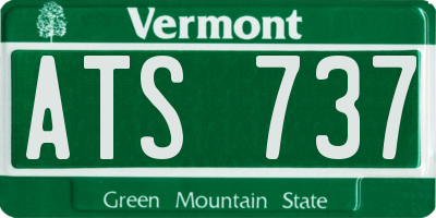 VT license plate ATS737