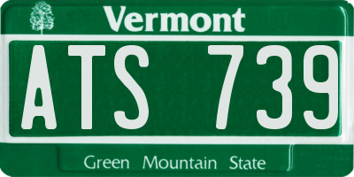 VT license plate ATS739