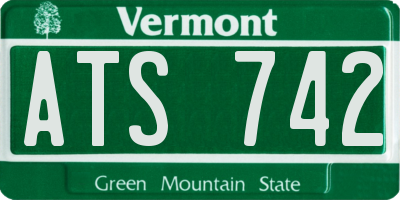 VT license plate ATS742