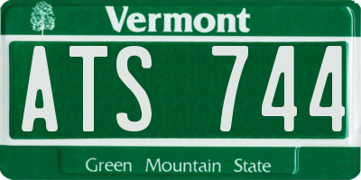 VT license plate ATS744