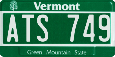 VT license plate ATS749