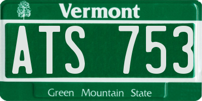 VT license plate ATS753