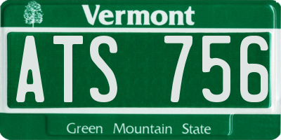 VT license plate ATS756