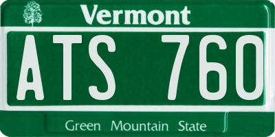 VT license plate ATS760