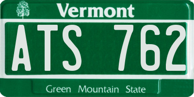 VT license plate ATS762