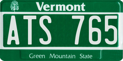 VT license plate ATS765