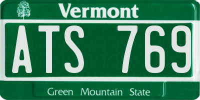 VT license plate ATS769