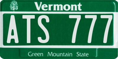 VT license plate ATS777