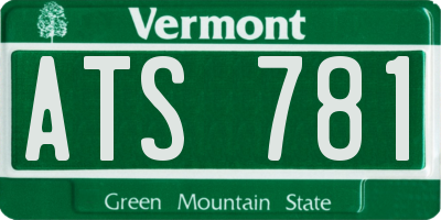 VT license plate ATS781