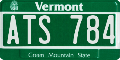VT license plate ATS784