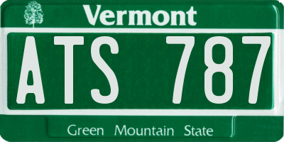 VT license plate ATS787