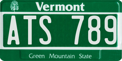 VT license plate ATS789