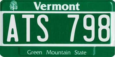 VT license plate ATS798